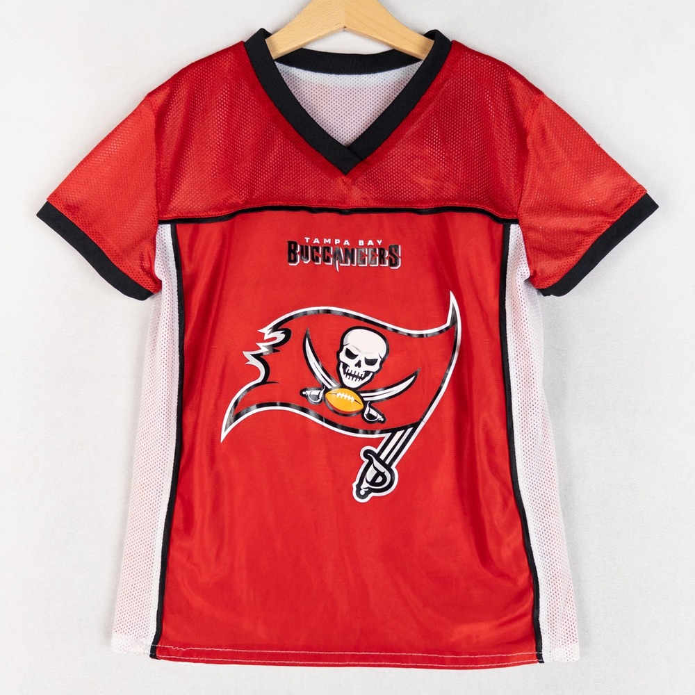 NFL Youth Tampa Bay Buccaneers Reversible Flag Football Jersey Red White S/M